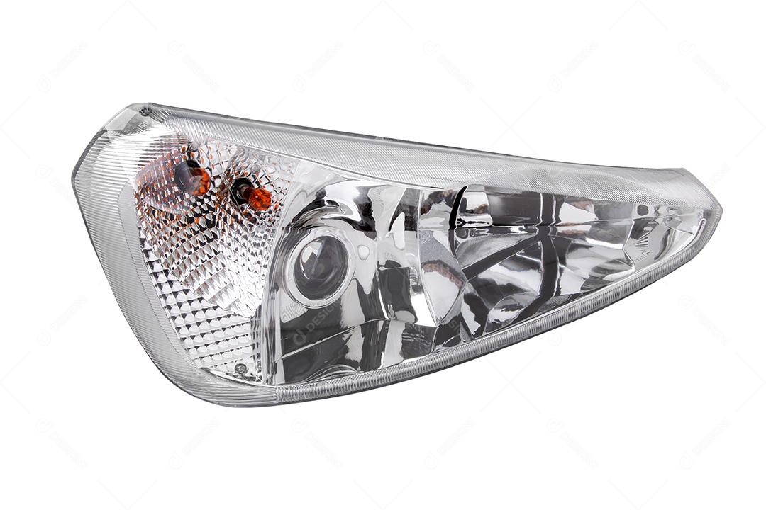 Farol de carro fundo branco