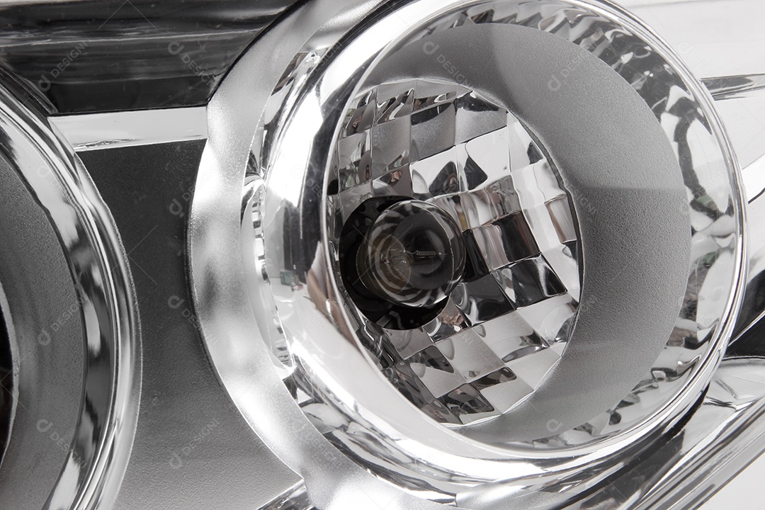 Farol de carro fundo branco