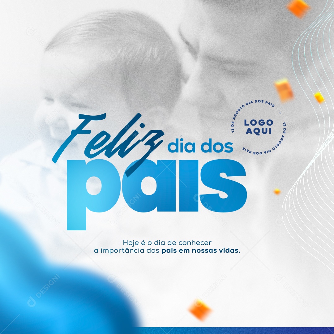 Feliz dia dos Pais Social Media PSD Editável