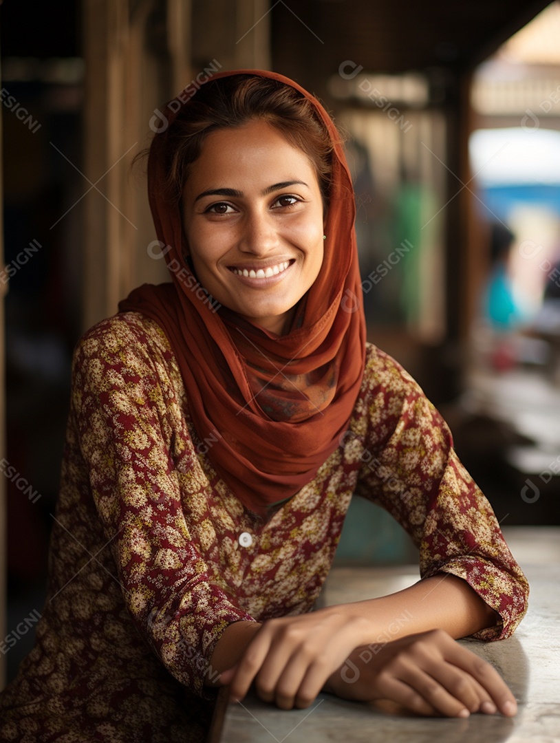O sorriso radiante de uma empresária de sucesso