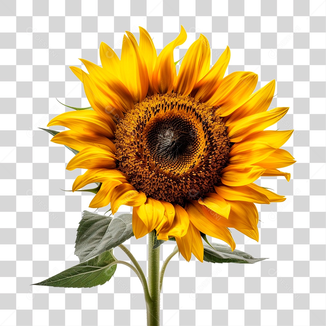 Girassol Amarelo PNG Transparente