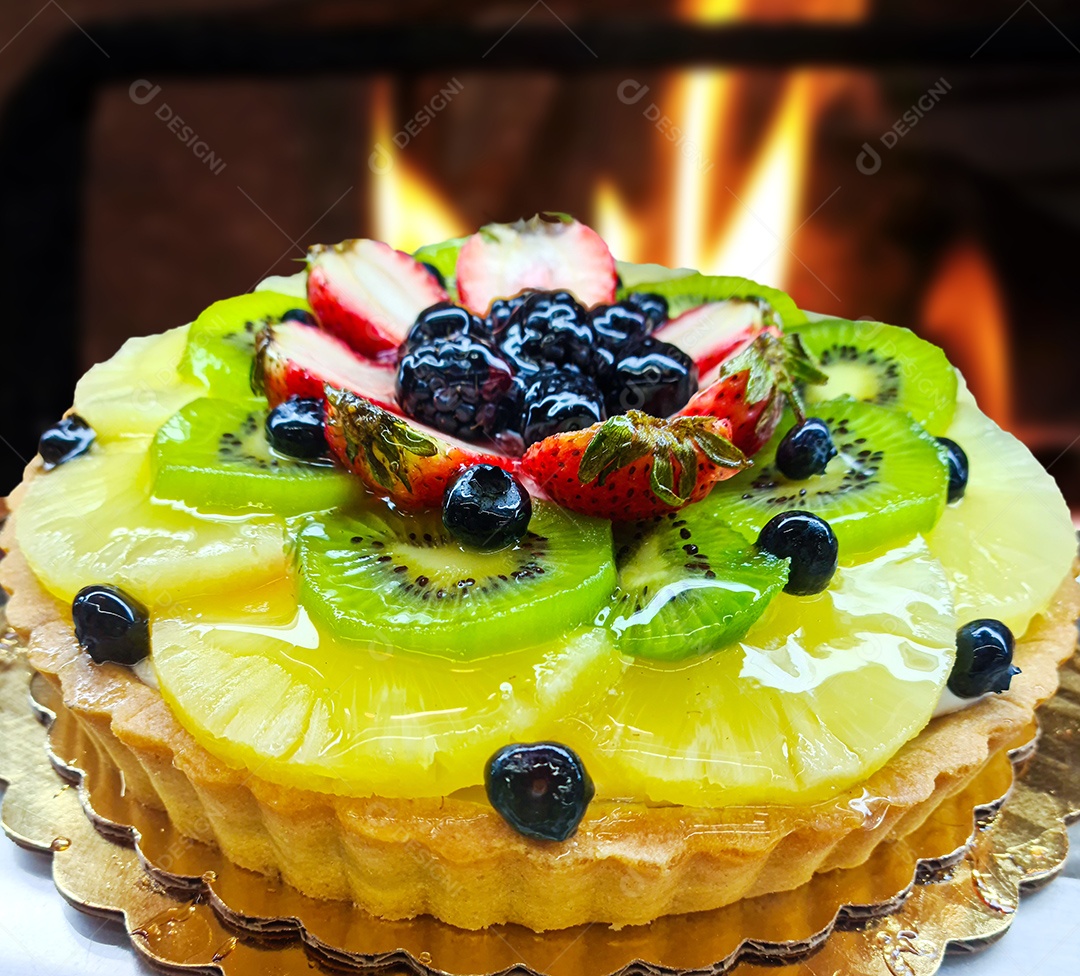Torta de variadas frutas