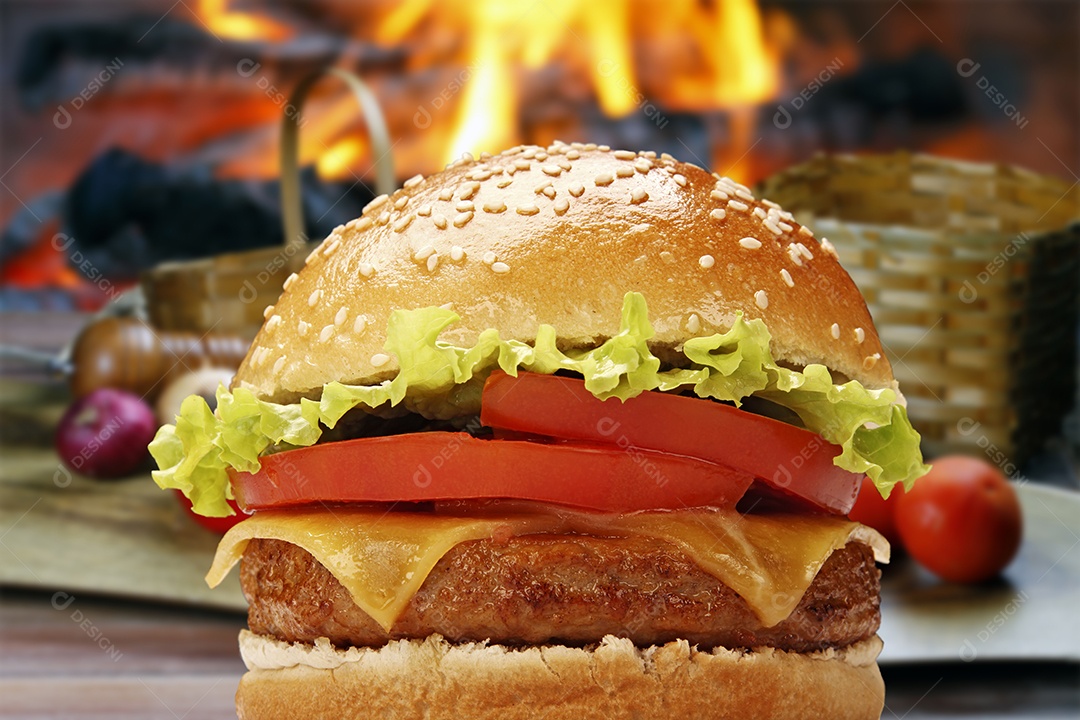 Hamburguer grande delicioso