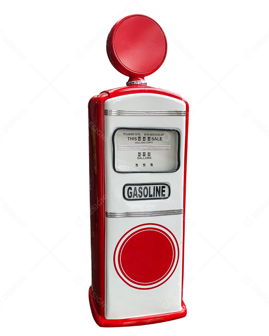 Bomba de posto de gasolina sobre fundo branco isolado