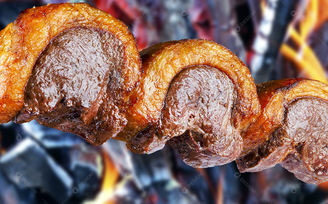 Picanha virada no espeto