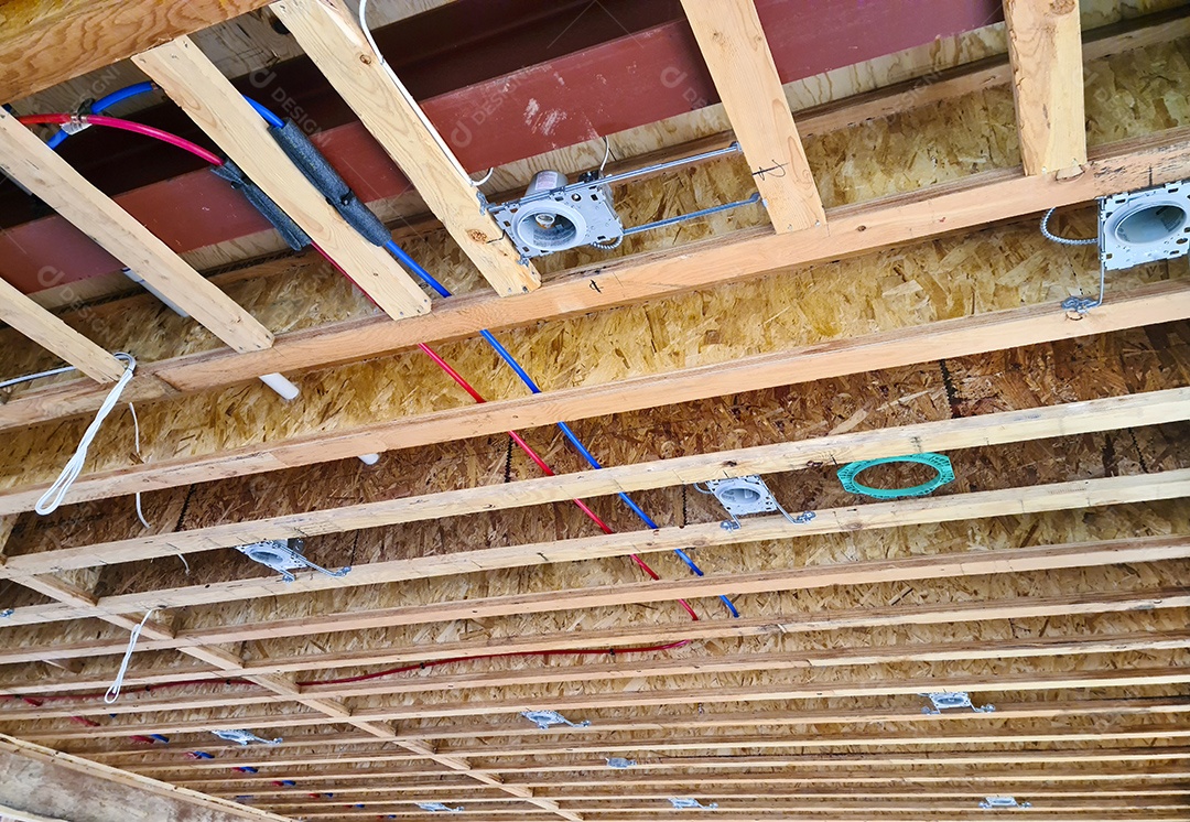 Estruturas de construção em madeira edifícios e casas