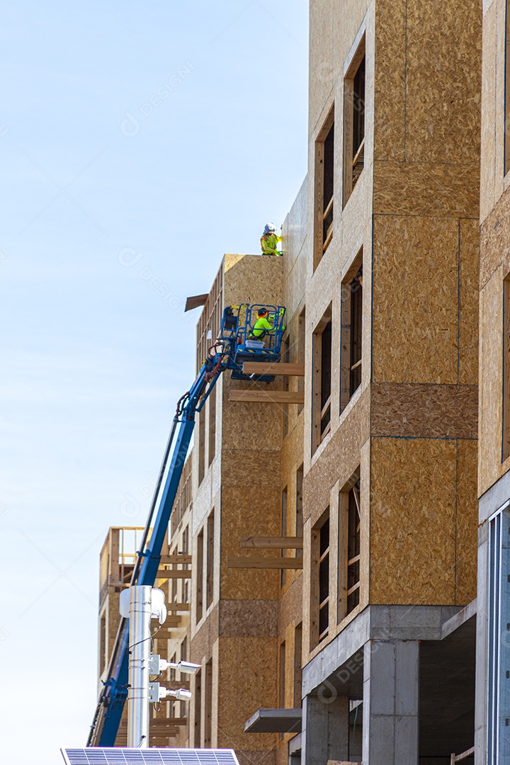 Estruturas de construção em madeira edifícios e casas
