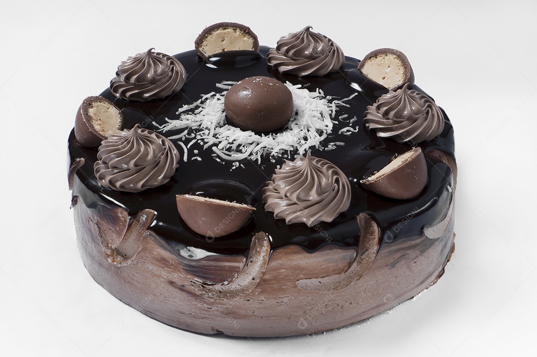 Bolo de chocolate com bombom