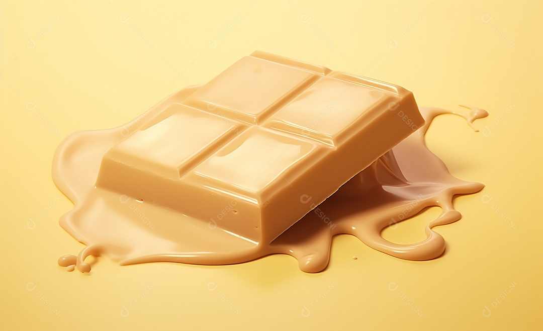 Deliciosa barra de chocolate branco