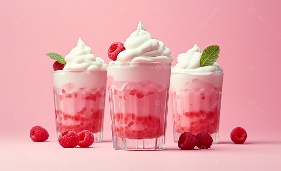 Delicioso milkshake de morango