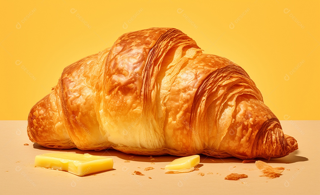 Delicioso croissant tradicional