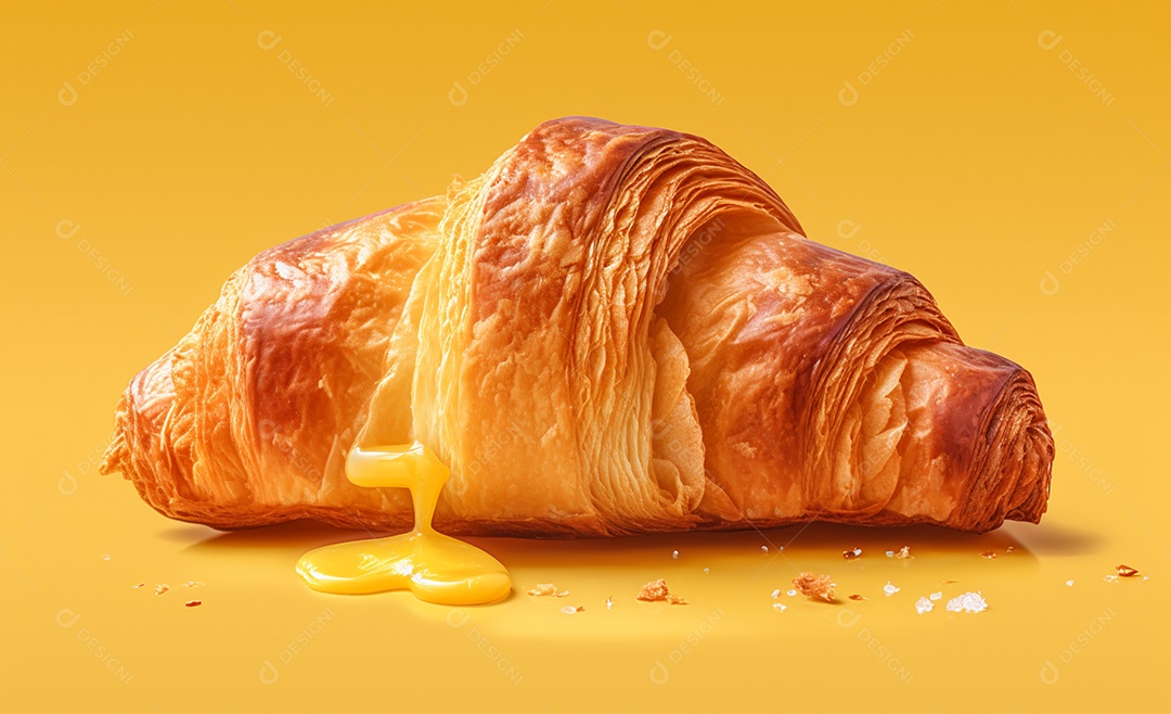 Delicioso croissant tradicional