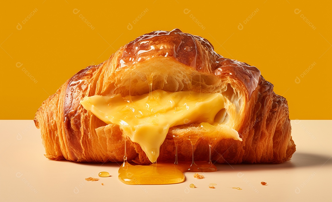 Delicioso croissant tradicional