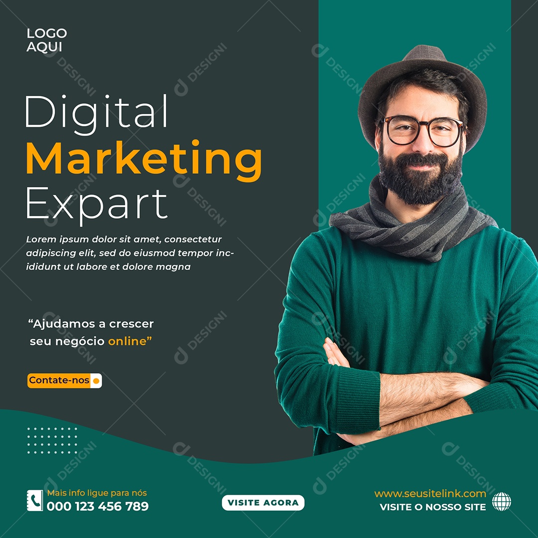 Social Media Marketing Digital PSD Editável