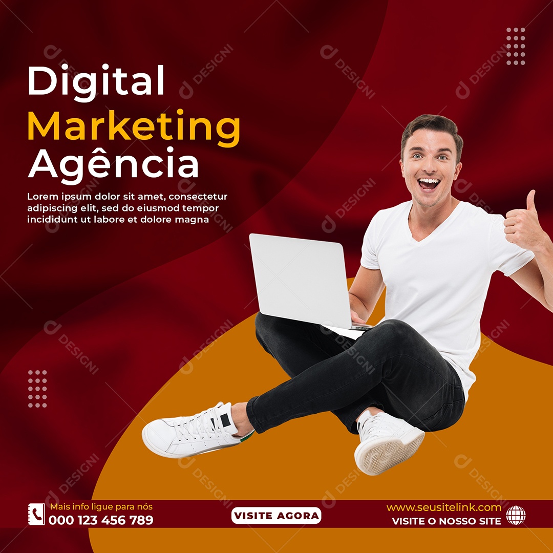 Marketing Digital Social Media PSD Editável
