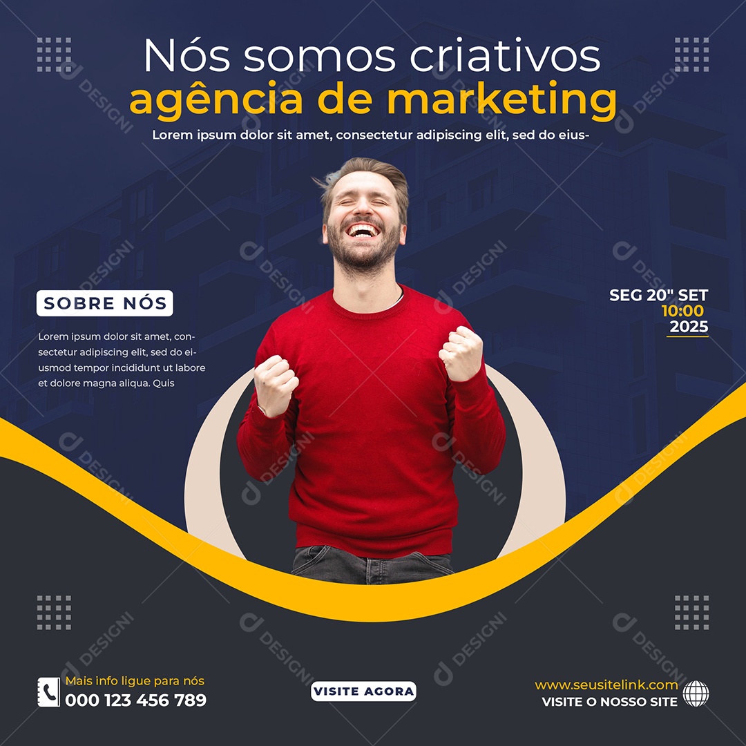 Agência De Marketing Social Media PSD Editável