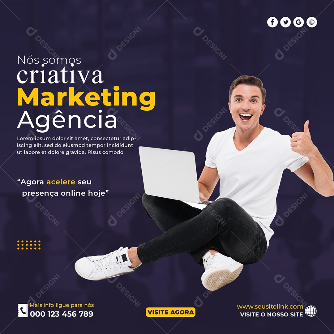 Social Media Nós Somos Criativa Marketing PSD Editável