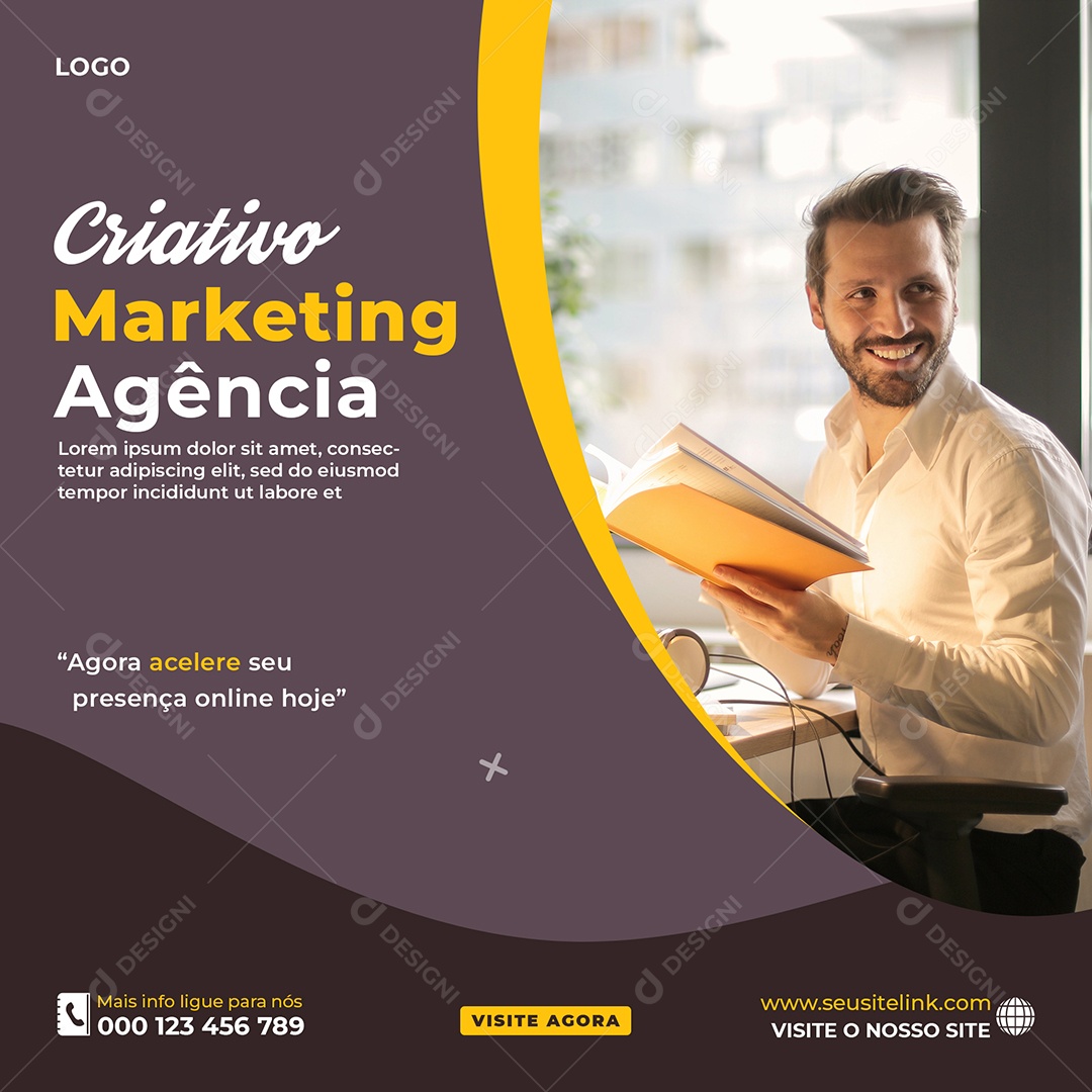 Social Media Agência Marketing PSD Editável