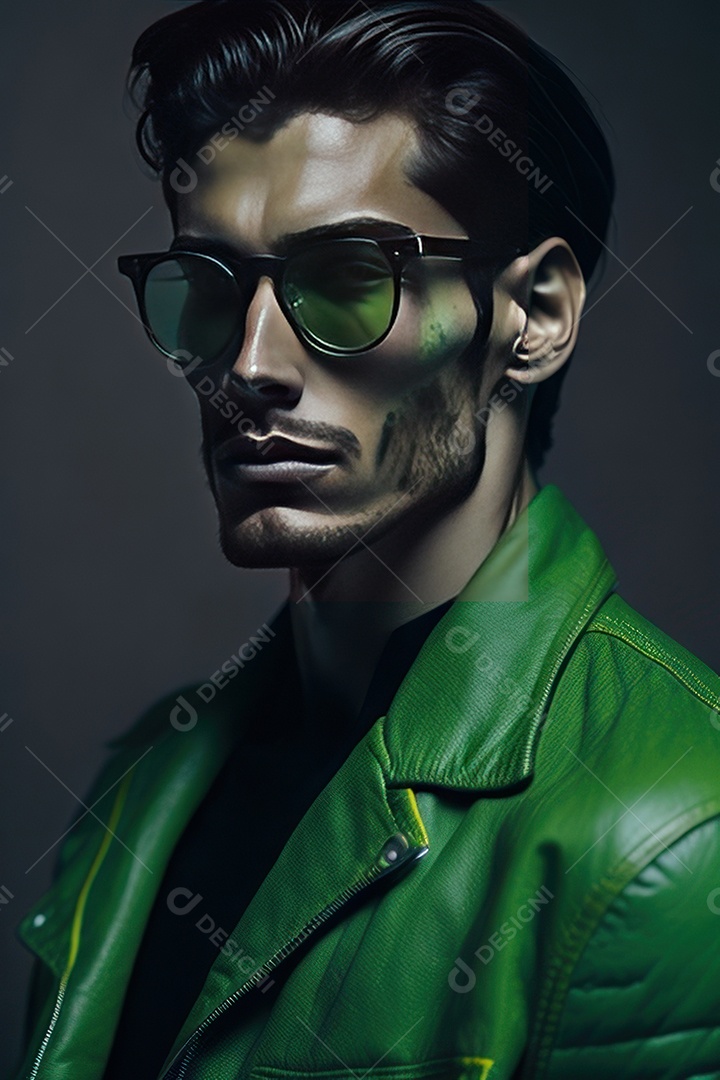 Imagem realista de homem jovem sobre fundo isolado.