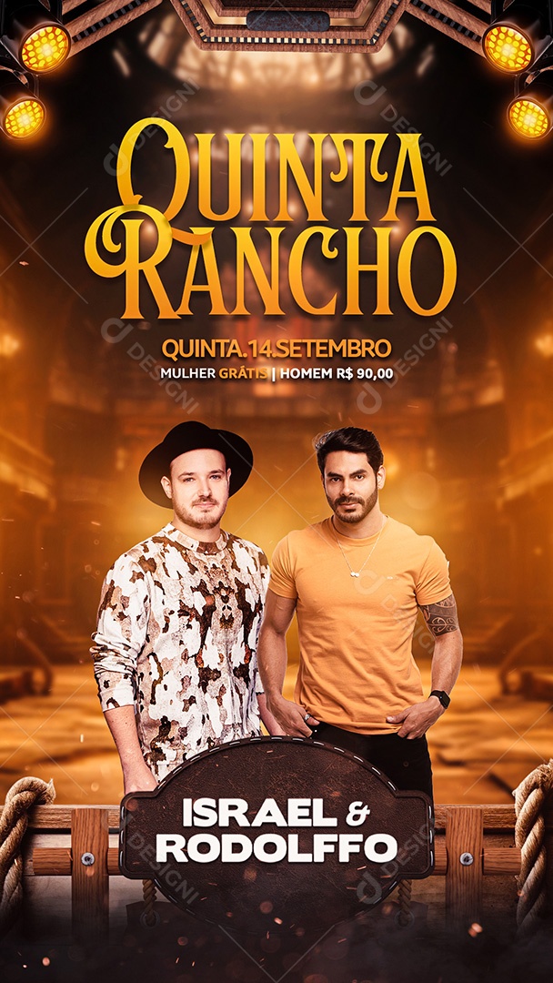 Story Quinta Rancho Flyer Israel & Rodolfo Social Media PSD Editável