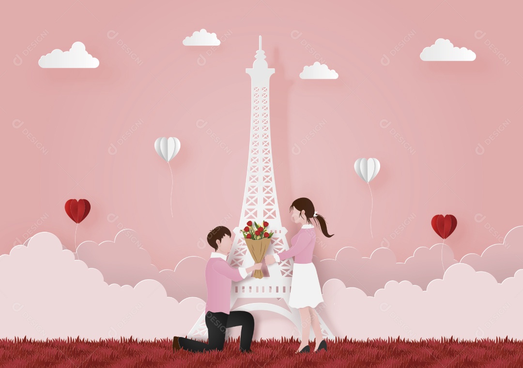 Ilustração do Dia dos Namorados Vetor EPS