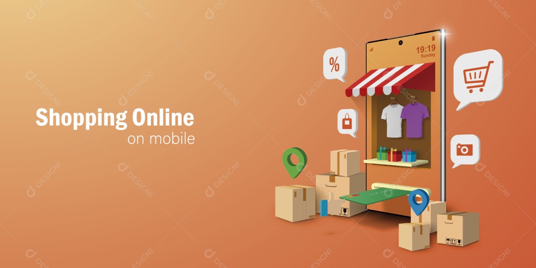 Lojas Online Vetor EPS