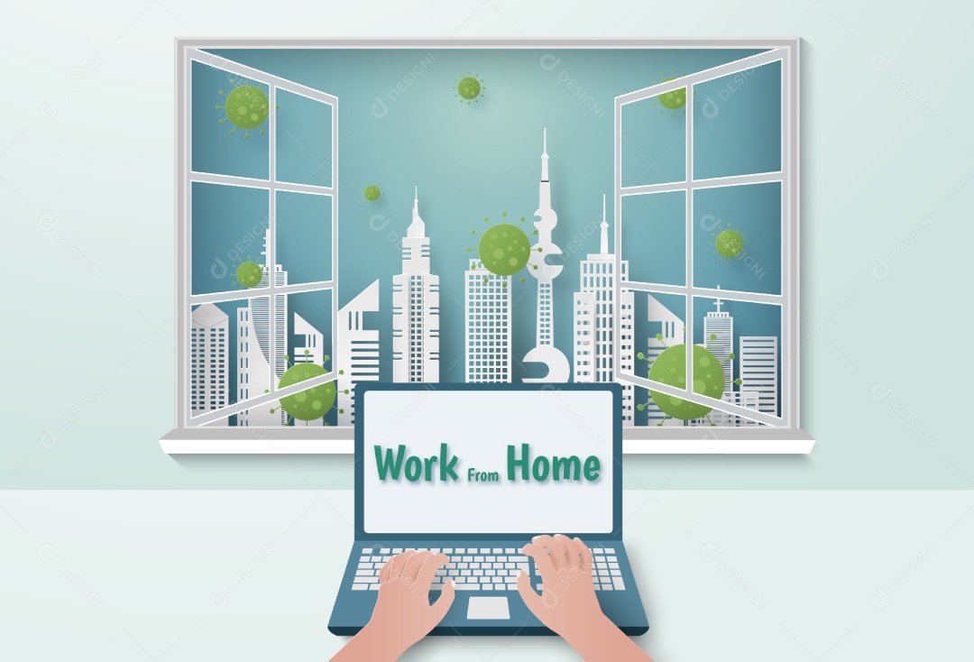 Ilustração do Coronavírus Vetor EPS