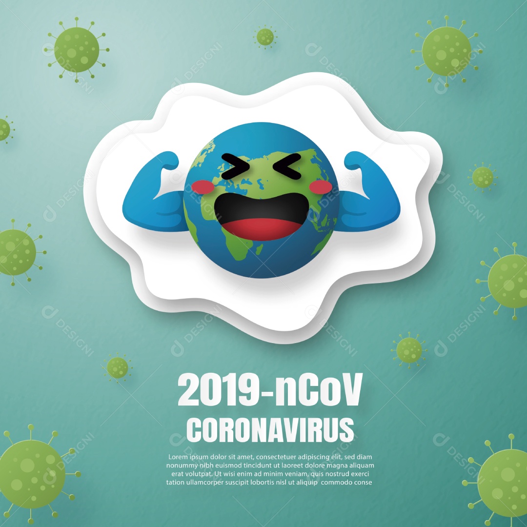 Ilustração do Coronavírus Vetor EPS