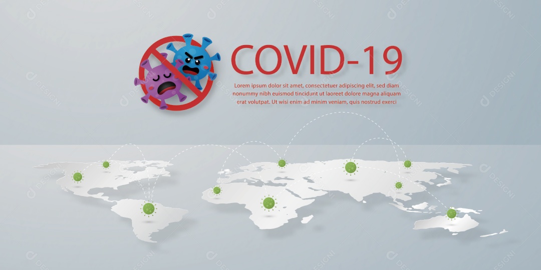 Ilustração do Coronavírus Vetor EPS