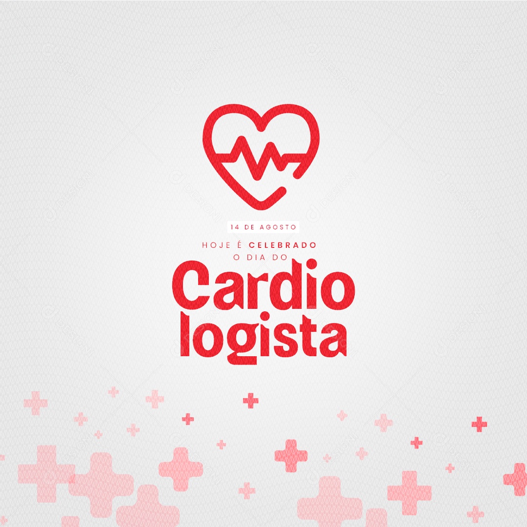 Social Media Dia Do Cardiologista 14 de Agosto PSD Editável