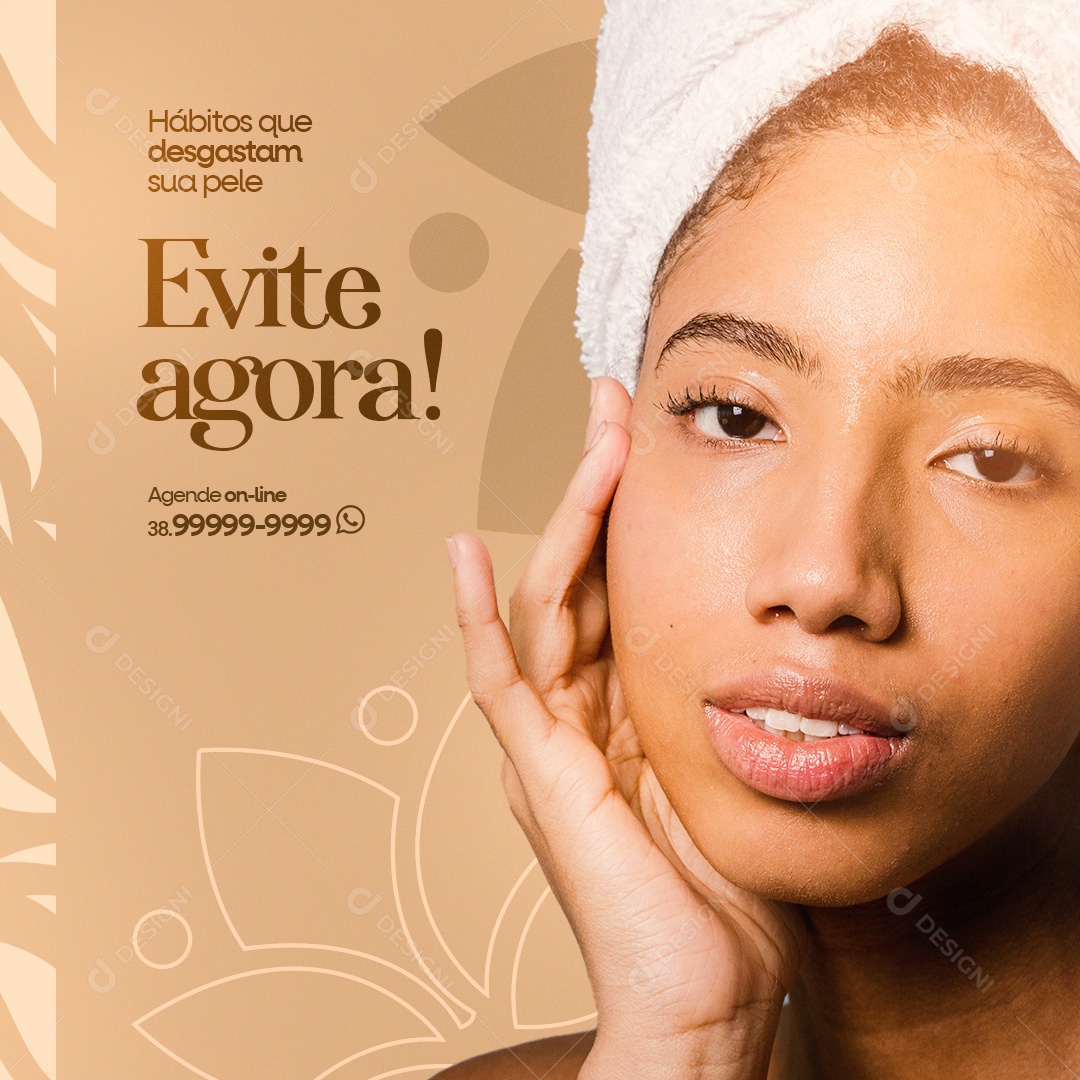 Clínica Estética Evite Agora Social Media PSD Editável