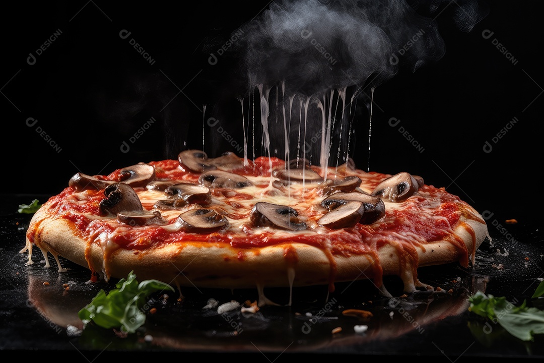 Pizza deliciosa asssada