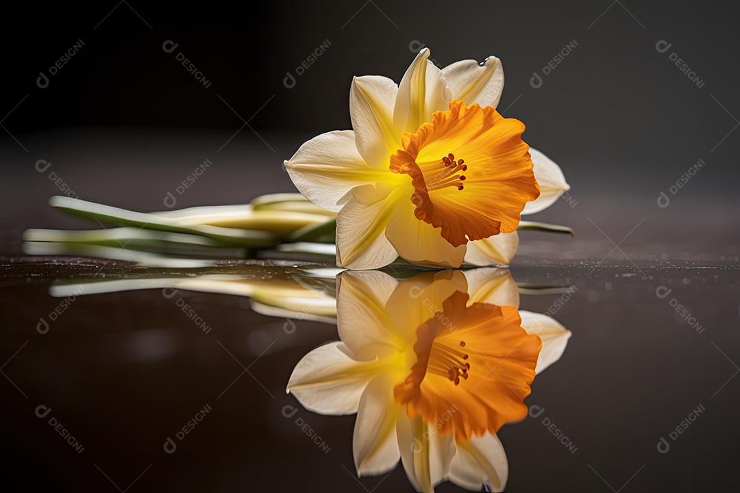 Linda flor sobre uma mesa