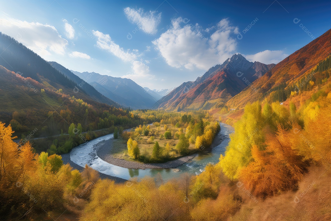 Linda paisagem de floresta arvores