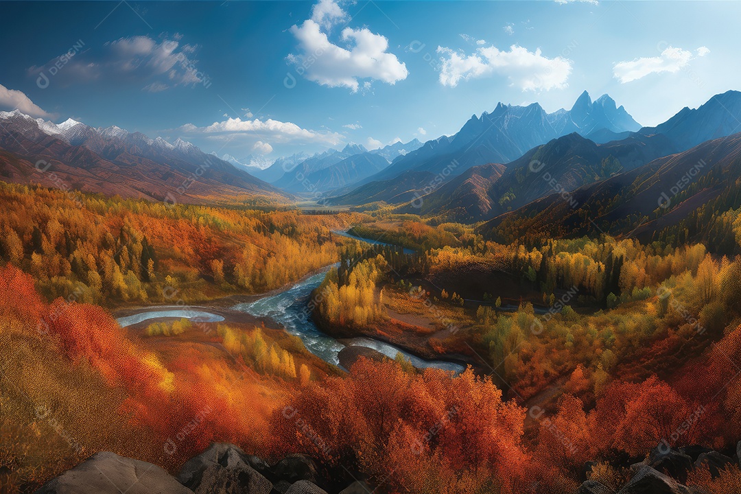 Linda paisagem de floresta arvores