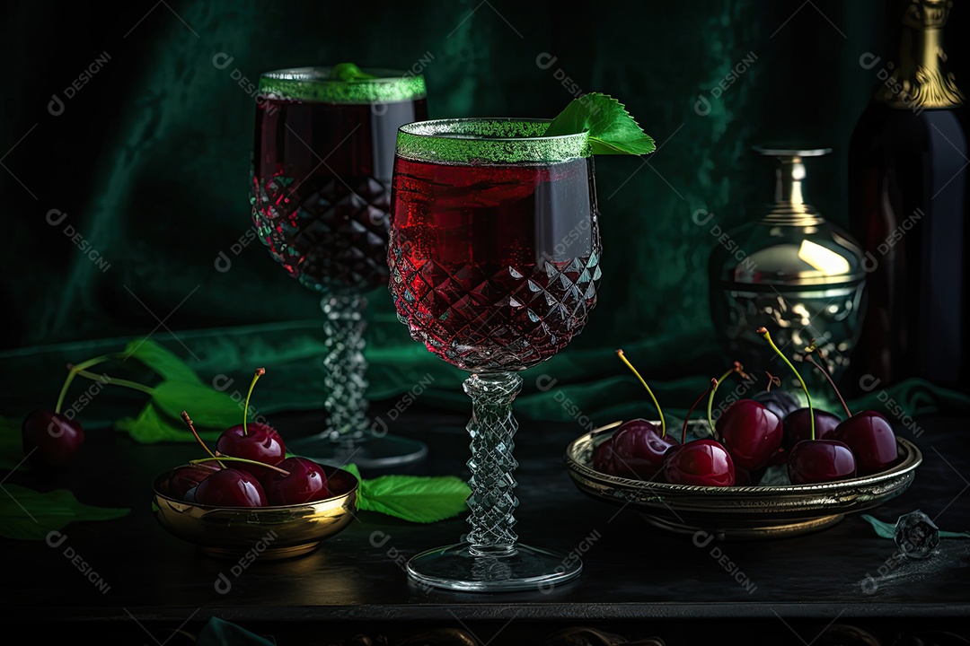 Taça de vinho tinto