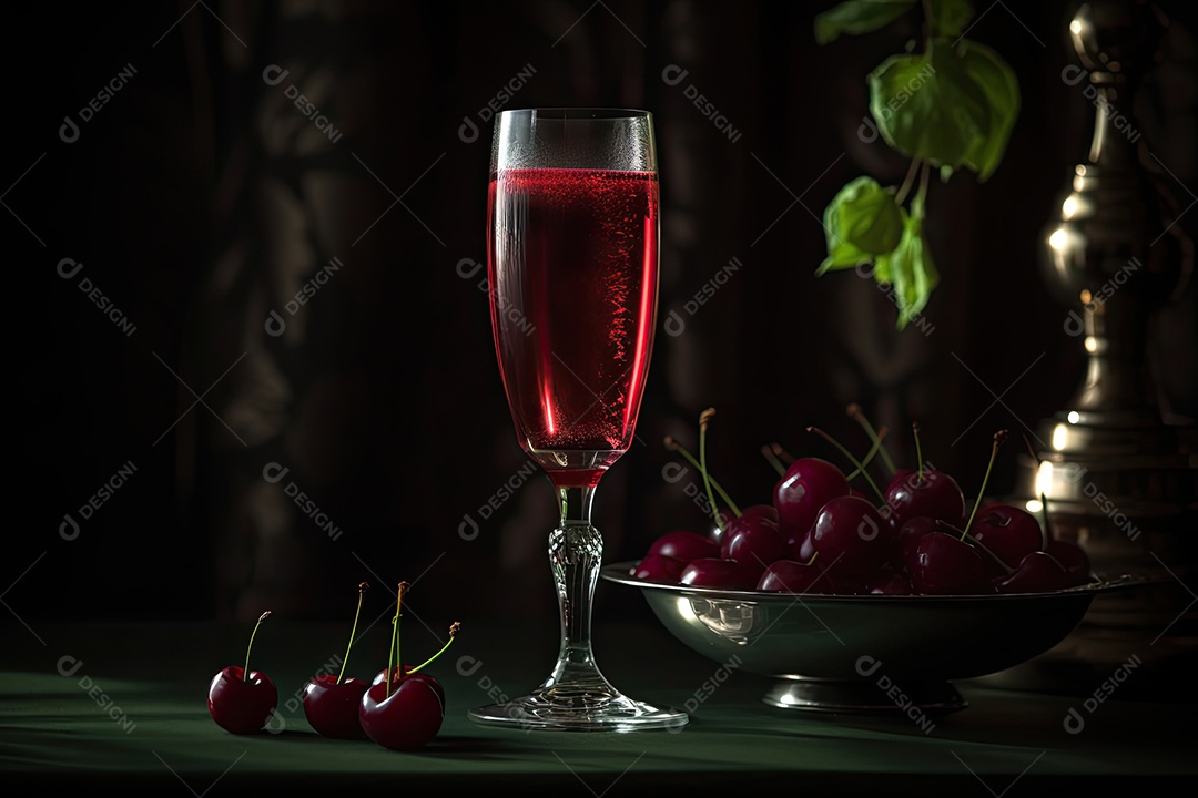 Taça de vinho tinto