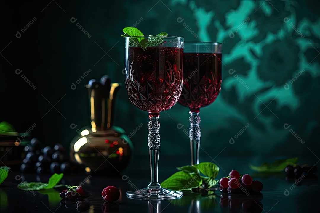 Taça de vinho tinto