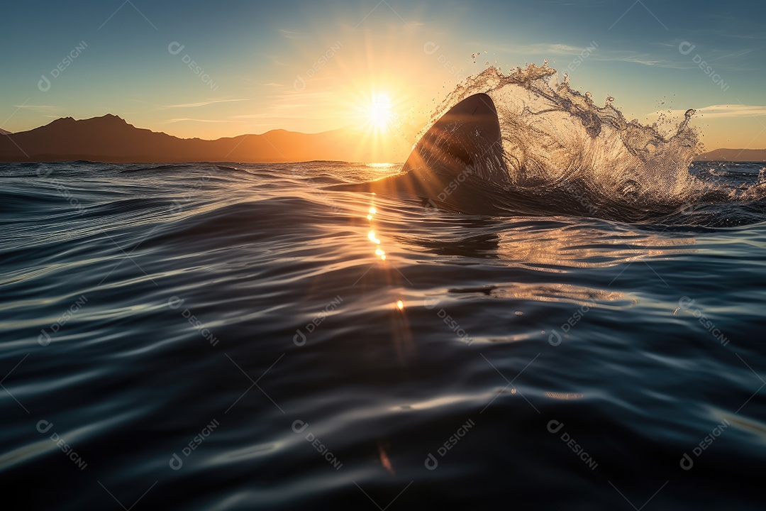 No Oceano Pacífico, perto da ilha de Guadalupe, em Mex