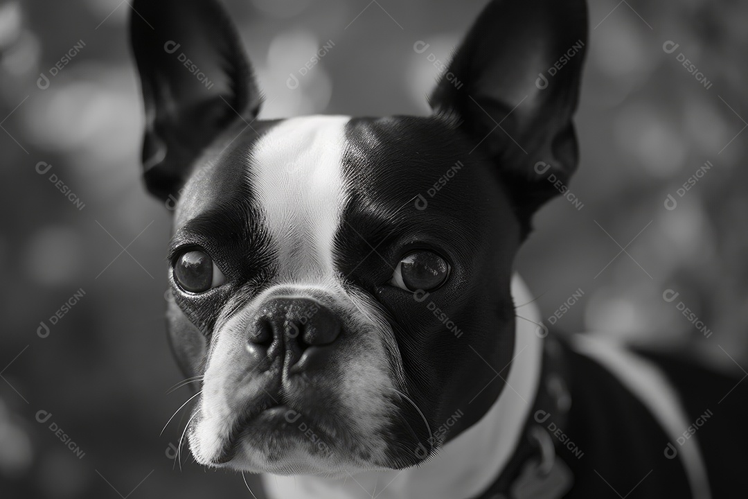 Cachorro sobre fundo desfocado