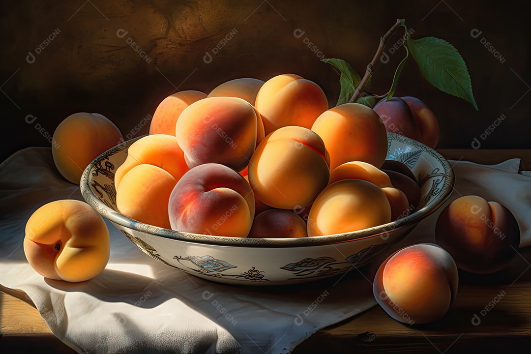 Frutas sobre uma vasilha