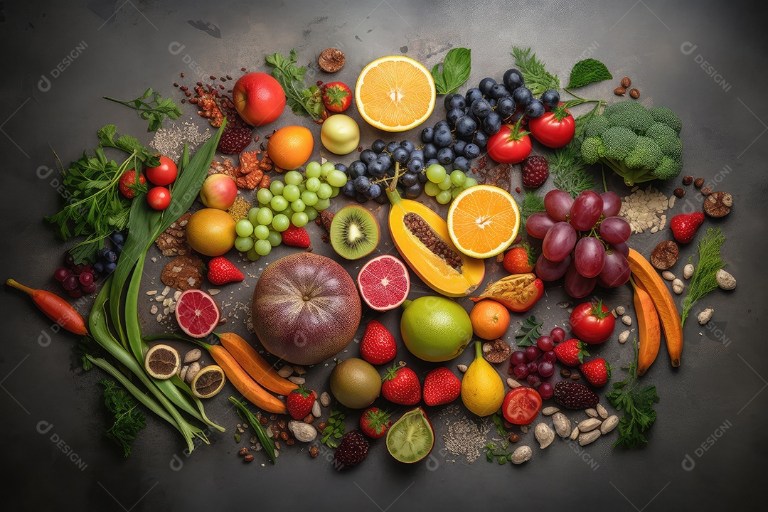 Frutas sobre uma mesa