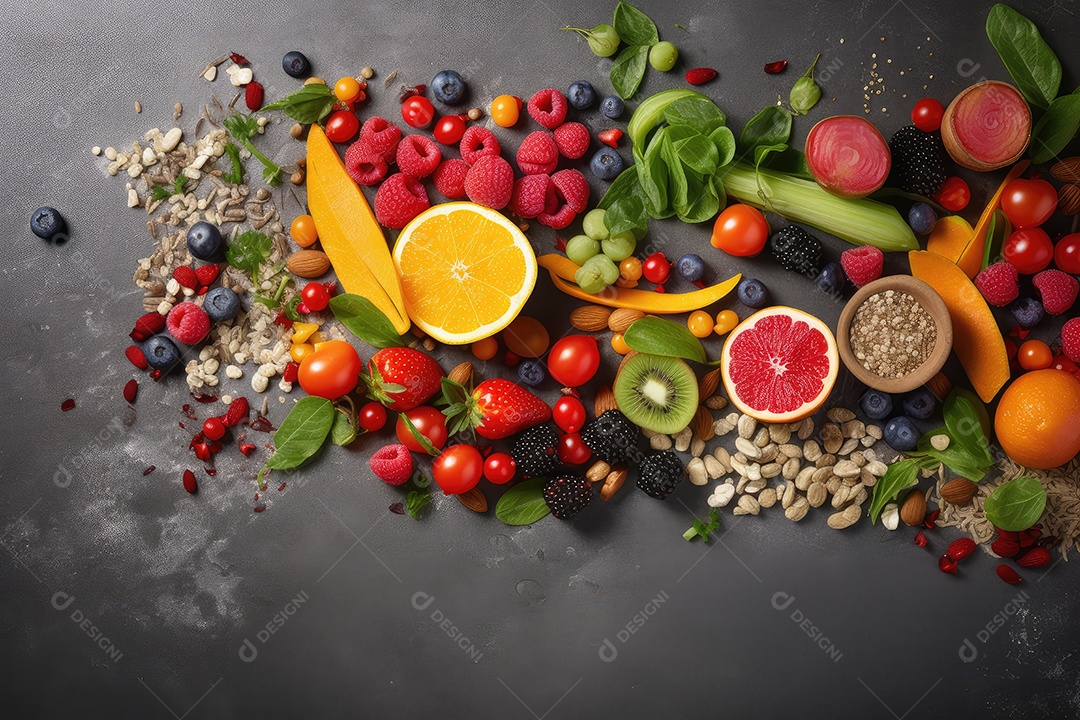 Frutas sobre uma mesa