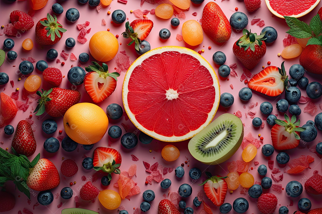 Frutas saborosas sobre uma mesa