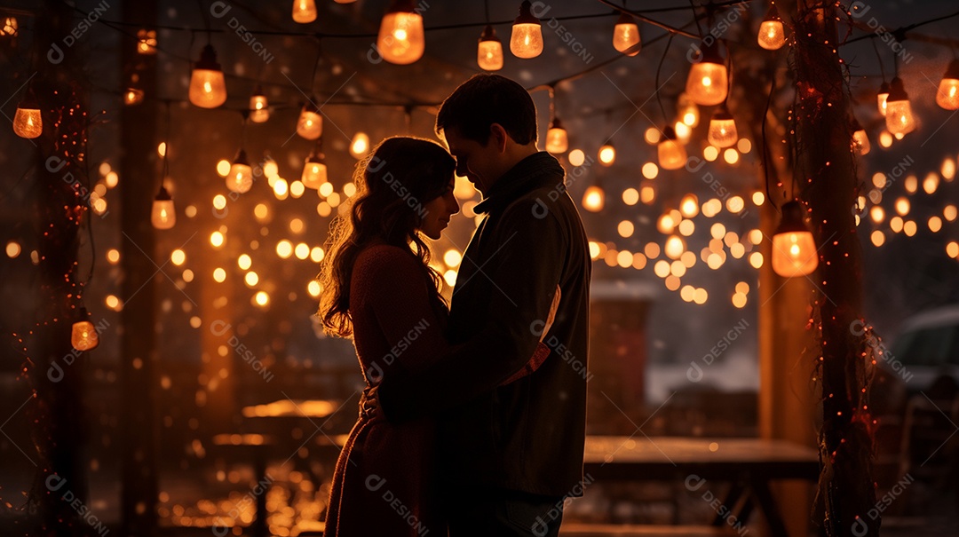 Um casal se abraçando no dia dos namorados