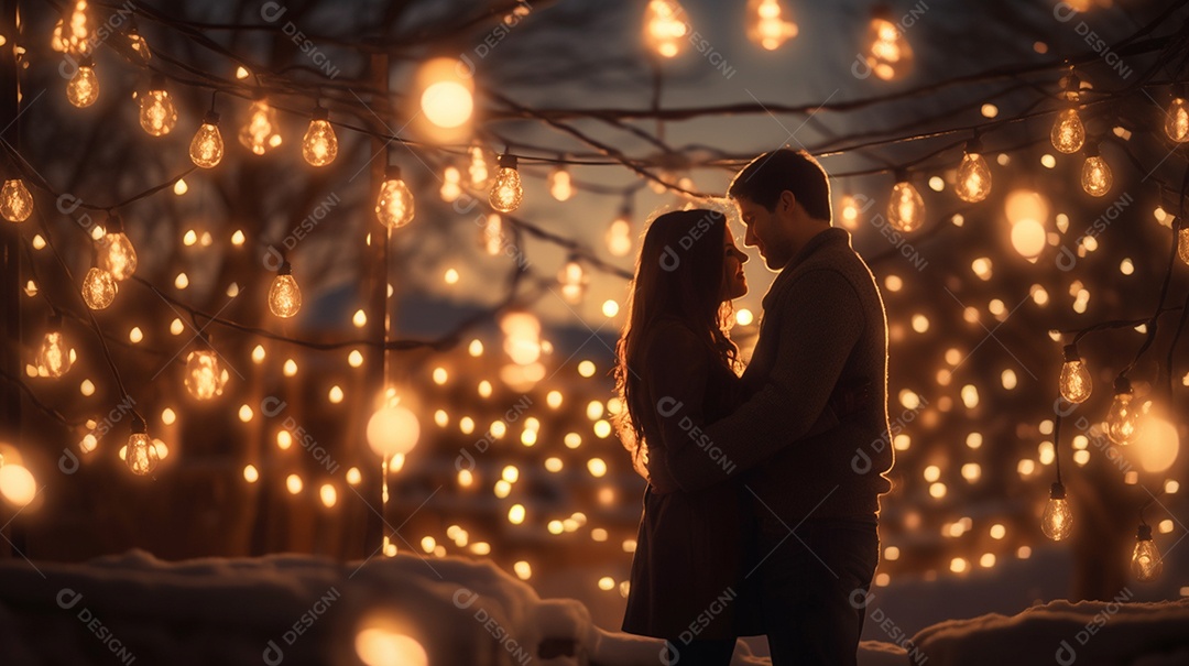 Um casal se abraçando no dia dos namorados