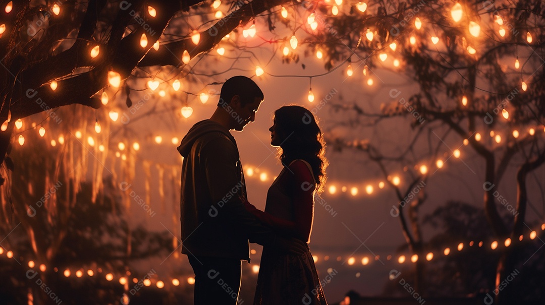 Um casal se abraçando no dia dos namorados