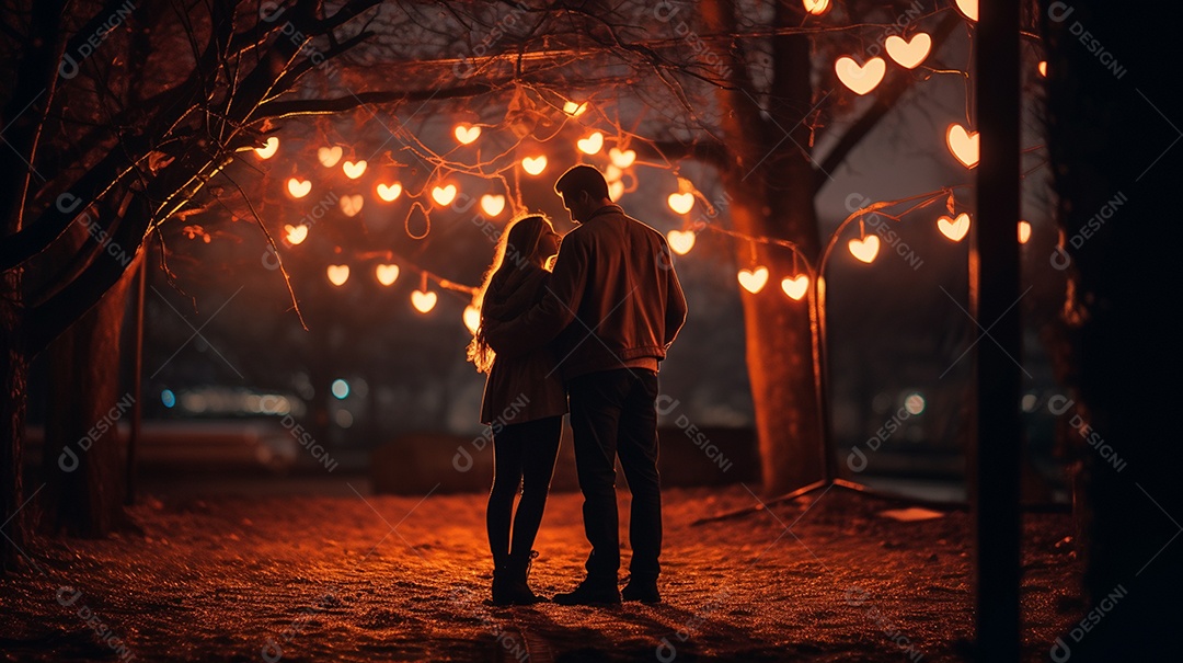 Um casal se abraçando no dia dos namorados