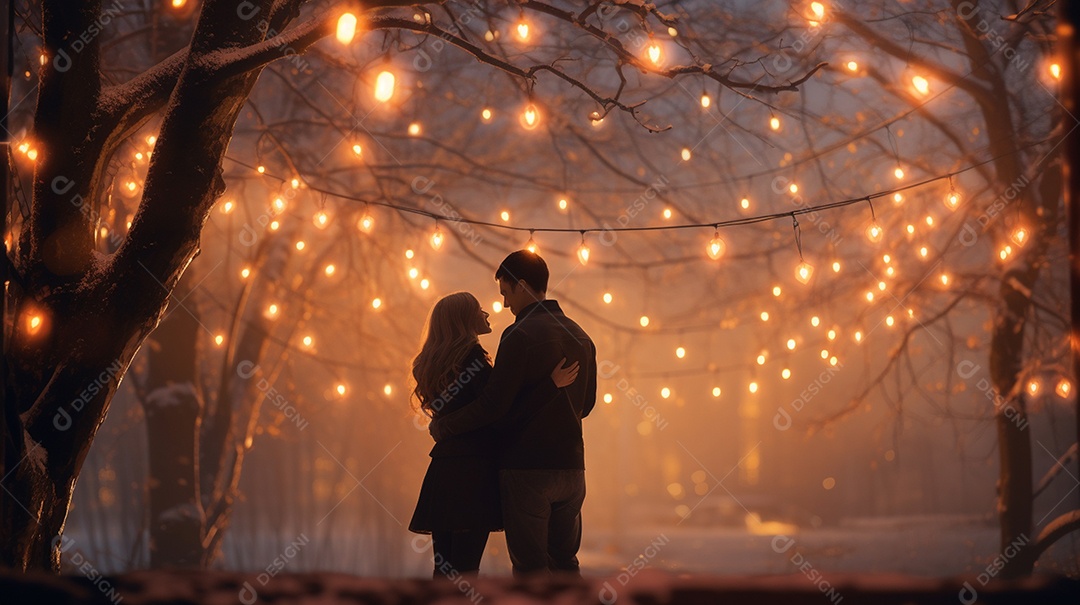 Um casal se abraçando no dia dos namorados