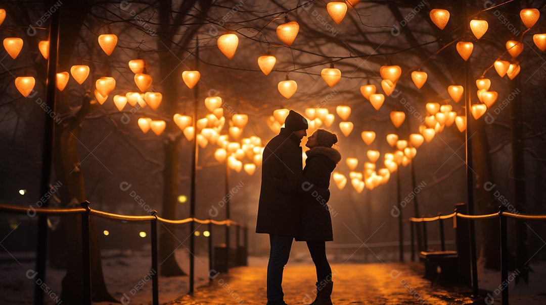 Um casal se abraçando no dia dos namorados
